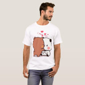 Panda en Brownie - Ware liefde BuBu DuDu paar2024 T-shirt (Voorkant volledig)