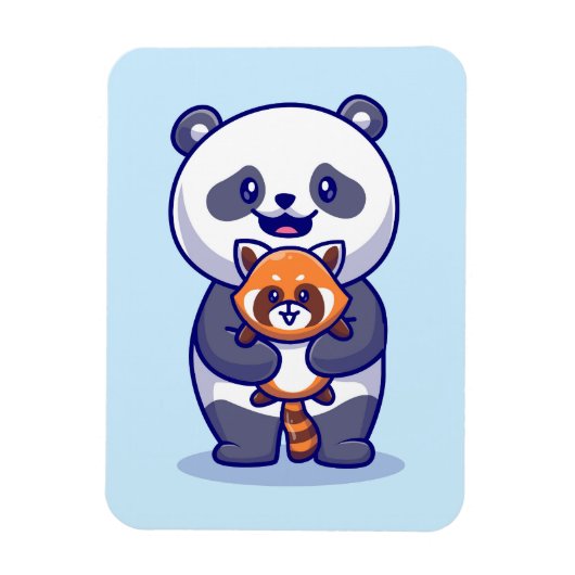 Panda en Fox Magneet (Verticaal)