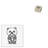 Panda en Fox Rubberstempel (Gestempeld)