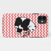 Panda en kies Uw Kleur Chevron Case-Mate iPhone Case (Achterkant (horizontaal))