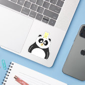 Panda en konijn sticker (Laptop met iPhone)