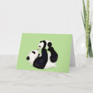 Panda en kub Verband Zondag kaart