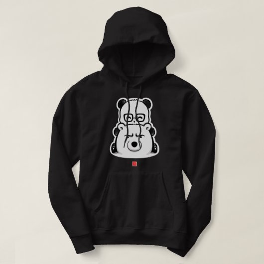 Panda en Polar-Beer Hoodie (Design voorkant)