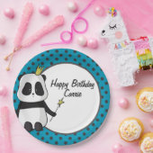 Panda en Polka Dots  Papieren Bordje (Feest)