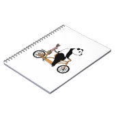 Panda en Rabbit Biking Tandem Bicycle Kinder Notitieboek (Linkerzijde)