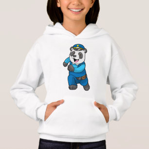 Panda en tant qu'officier de police avec casquette