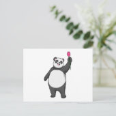 Panda en tulp briefkaart (Staand voorkant)