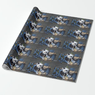 Panda en vriend cadeaupapier