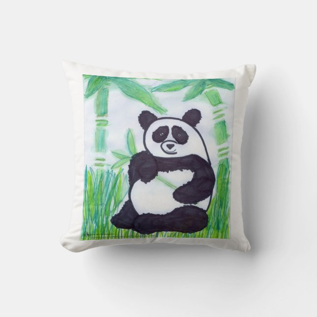 Panda et Bambou Coussin américain MoJo (Recto)