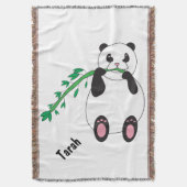 Panda eten bamboe personaliseren deken (Voorkant Verticaal)