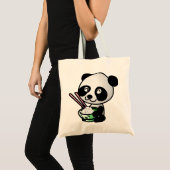 Panda eten tote bag (Voorkant (product))