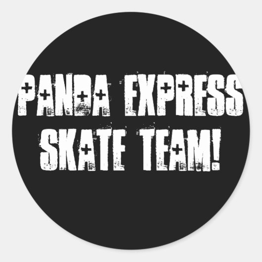 PANDA EXPRESS SCHAATS TEAM! RONDE STICKER (Voorkant)
