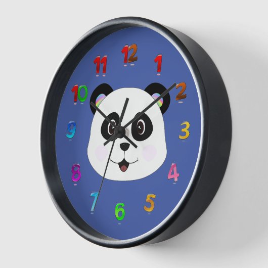 Panda Face Acrylic Wall klok (Hoek)