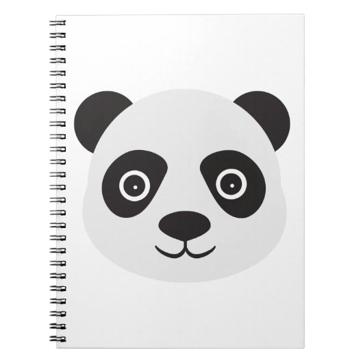 Panda Face Black en White Beer Notitieboek (Voorkant)