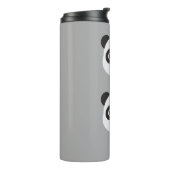 Panda Face Black en White Beer Thermosbeker (Gedraaid links)