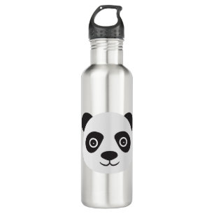 Panda Face Black en White Beer Waterfles