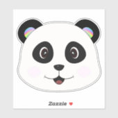 Panda Face Custom-Cut Vinyl Sticker (Vel)
