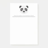 Panda Face Noir et Blanc Ours Post-it Notes (Devant)