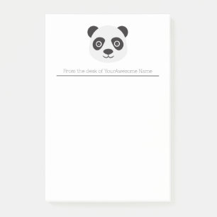 Panda Face Noir et Blanc Ours Post-it Notes