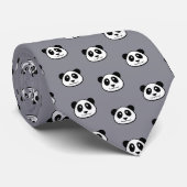 Panda Face Pattern Stropdas (Opgerold)