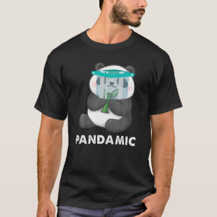 Panda Face Quarantine Shield Funny Bamboo Kawaii P T-shirt