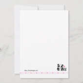 Panda Faire-part de naissance - Rose (Dos)