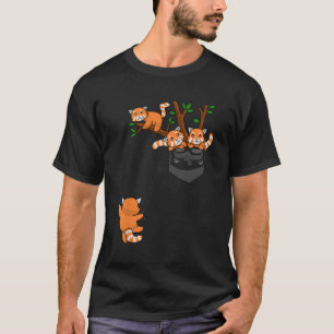 Panda familie luie panda zak in rood t-shirt