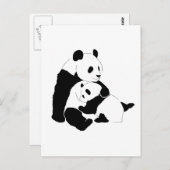 Panda Family Briefkaart (Voorkant / Achterkant)