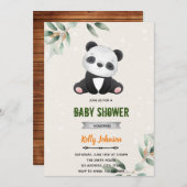 Panda feest verjaardagsuitnodiging kaart (Voorkant / Achterkant)