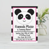 Panda fêté Anniversaire Invitation (Debout devant)