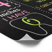 Panda First Birthday-bord Poster (Hoek)