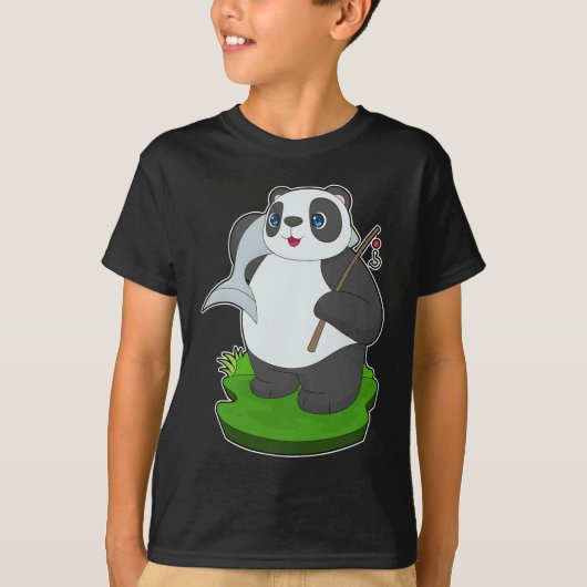 Panda Fisher Fish Vist T-shirt (Voorkant)