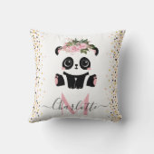 panda flormonogram gepersonaliseerd met gooi pi kussen (Achterkant)