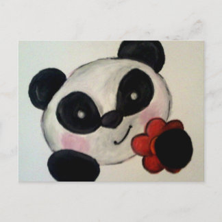 Panda Flower Briefkaart