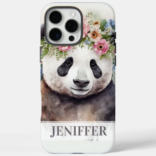 Panda Flowers Watercolor                           Case-Mate iPhone Case (Achterkant)