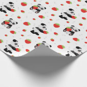 Panda fofo com morango cadeaupapier (Hoek)