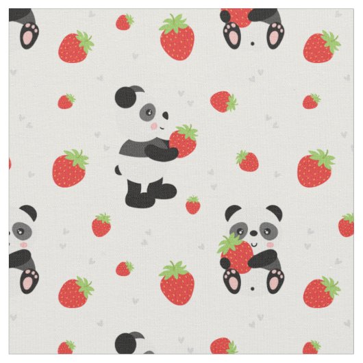 Panda fofo com morango stof (Close Up)