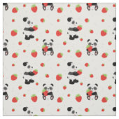 Panda fofo com morango stof (Swatch)