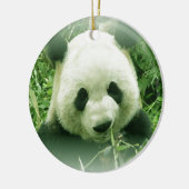 Panda Forest Grass Feuilles Arbre de Noël Ornement (Gauche)