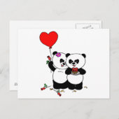 Panda forever love briefkaart (Voorkant / Achterkant)