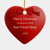 Panda Friends Noël Coeur Ornement (Dos)