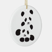 Panda Friendship Keramisch Ornament (Rechts)
