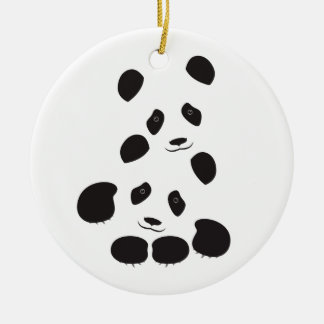 Panda Friendship Keramisch Ornament