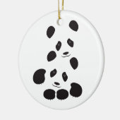 Panda Friendship Keramisch Ornament (Links)