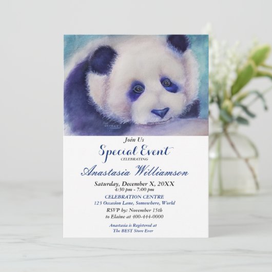 PANDA FUN PARTY INVITATION (Debout devant)