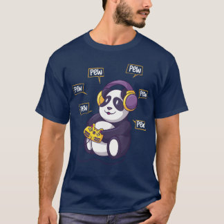 Panda-gamingvideo Panda-beer grappig T-shirt
