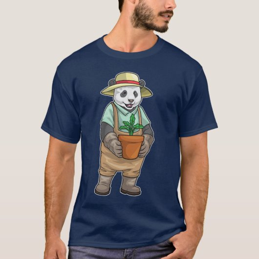 Panda Gardener Seedling Garden T-shirt (Voorkant)