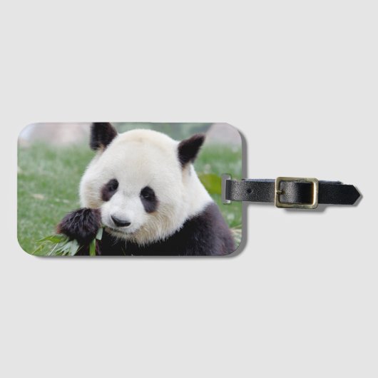 Panda géant 1 . étiquette bagage (Devant Horizontal)