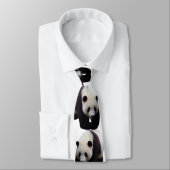 Panda géant empilée Cravate de pandas (Attaché)