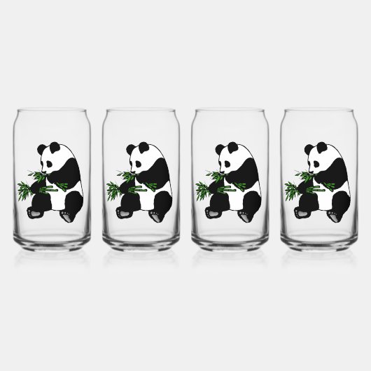 Panda géant mange du bambou (Recto)